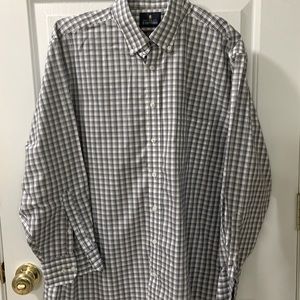 Stafford Mens Button Down Collar Long Sleeve Dress Shirt